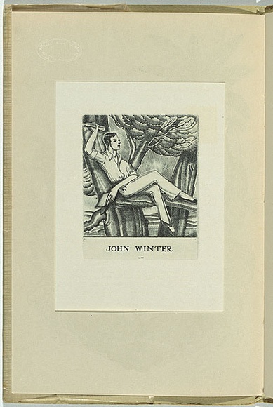 Artist: FEINT, Adrian | Title: David Winter. | Date: 1934 | Technique: etching, printed in black ink, from one plate | Copyright: Courtesy the Estate of Adrian Feint