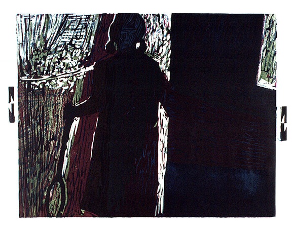 Artist: b'Armstrong, David.' | Title: b'Figure.' | Date: 1964 | Technique: b'linocut, printed in colour, from multiple blocks'