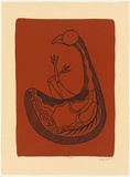 Artist: Clarmont, Sammy. | Title: Nhampi | Date: 1998, April | Technique: screenprint, printed in red ochre and black ink, from multiple screens