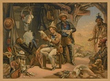 Artist: MELVILLE, Harden S. | Title: Australia. News from home. | Date: 1853 | Technique: etching, wood-engraving (Baxter print) printed in colour