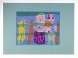 Artist: HANRAHAN, Barbara | Title: The hypnotist | Date: 1977 | Technique: screenprint, printed in colour, from six stencils