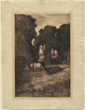 Artist: b'Heysen, Hans.' | Title: b'Breaking the clod.' | Date: 1907 | Technique: b'monotype, printed in brown ink, from one plate'