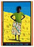 Artist: b'McMahon, Marie.' | Title: b'Aboriginal land' | Date: 1990 | Technique: b'screenprint, printed in colour, from multiple screens' | Copyright: b'\xc2\xa9 Marie McMahon. Licensed by VISCOPY, Australia'