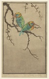 Title: b'not titled [birds]' | Date: c.1940 | Technique: b'woodcut, printed in colour in the Japanese manner, from multiple blocks'