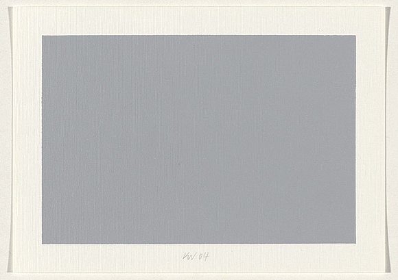Title: not titled [grey] | Date: 2004 | Technique: screenprint, printed in acrylic paint, from one stencil