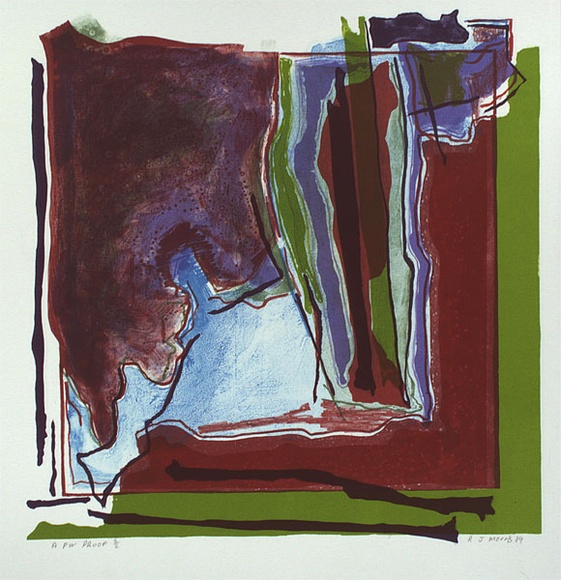 Artist: b'Morris, Robert J.' | Title: b'(Series 89. no. 8)' | Date: 1989 | Technique: b'lithograph, printed in colour from seven stones'