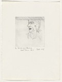 Artist: b'Todd, Geoff.' | Title: b'Portrait of a photo of Peter Timms number 5' | Date: 1978 | Technique: b'etching, printed in black ink, from one plate' | Copyright: b'This work appears on screen courtesy of the artist and copyright holder'