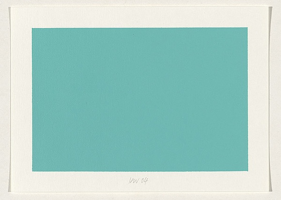 Title: b'not titled [aqua]' | Date: 2004 | Technique: b'screenprint, printed in acrylic paint, from one stencil'