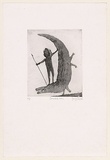 Artist: SHEAD, Garry | Title: Crocodile man | Date: 1998, September | Technique: etching and aquatint, printed in black ink, from one plate | Copyright: © Garry Shead