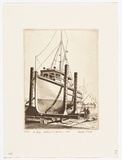 Artist: PLATT, Austin | Title: On slips, Wollongong harbour | Date: 1981 | Technique: etching, printed in black ink, from one plate