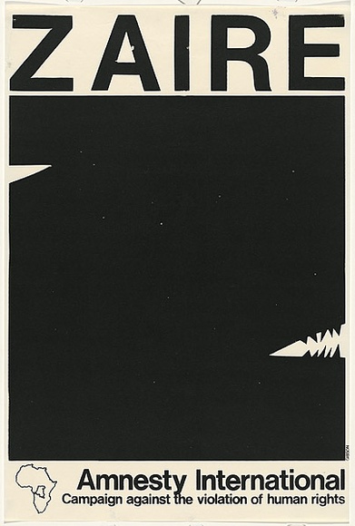 Artist: b'Gibson.' | Title: b'Zaire - Amnesty International' | Date: (1978-80) | Technique: b'screenprint'