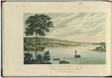 Artist: LYCETT, Joseph | Title: Kissing Point, New South Wales, the property of the late Mr James Squires. | Date: 1825 | Technique: etching and aquatint, printed in black ink, from one copper plate; hand-coloured