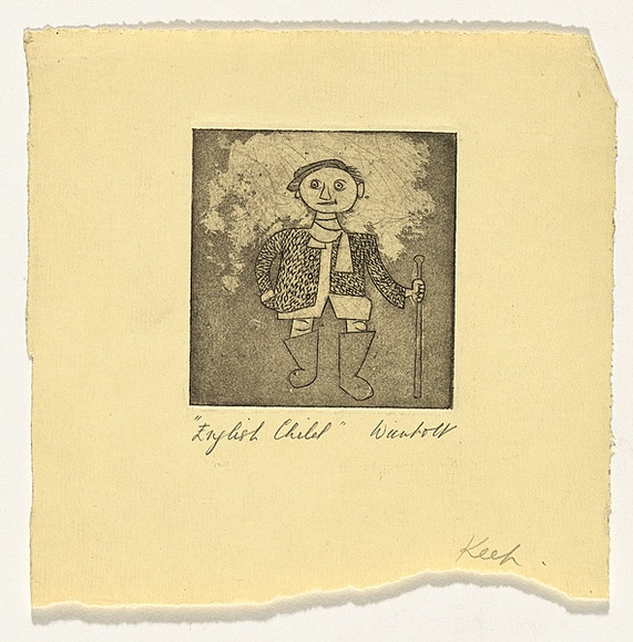 Artist: b'Wienholt, Anne.' | Title: b'English child' | Date: 1947 | Technique: b'engraving and aquatint, printed in black ink, from one copper plate'