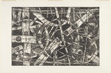 Artist: b'Kemp, Roger.' | Title: b'Rhythm three.' | Date: c.1974 | Technique: b'etching, printed in black ink, from one magnesium plate'
