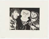 Artist: Ciccone, Valerio. | Title: (3 people) | Date: 1992, December | Technique: etching, printed in black ink, from one plate