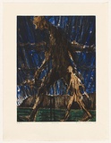 Artist: b'Macleod, Euan.' | Title: b'Night walking' | Date: 2003 | Technique: b'etching, aquatint, sugar-lift, open-bite and burnishing, printed in colour, from five plates'