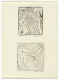 Artist: b'BOYD, Arthur' | Title: b'Nudes with joined feet.' | Date: (1962-63) | Technique: b'drypoint, printed in black ink, from one plate'