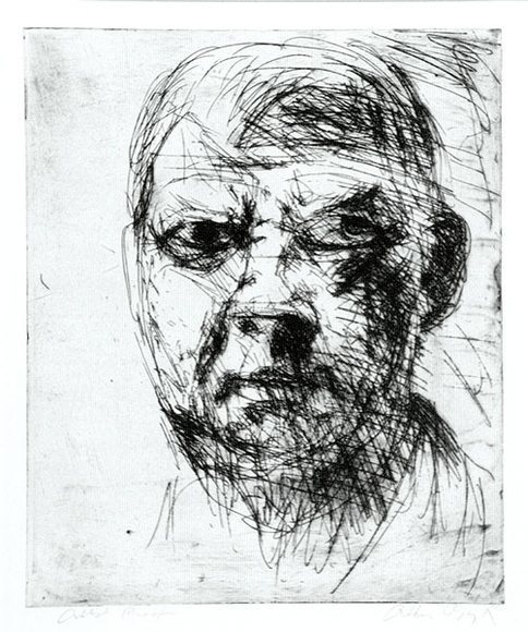 Artist: b'BOYD, Arthur' | Title: b'Self portrait.' | Date: (1962-63) | Technique: b'etching, printed in black ink, with plate-tone, from one plate'