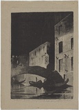 Artist: b'Eldershaw, John.' | Title: b'Nocturne, Venice.' | Date: 1930 | Technique: b'lithograph, printed in black ink, from one stone'