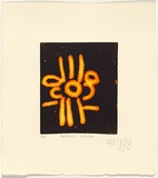 Artist: Poulson, Peggy Napururrla. | Title: ngalyajiyi jukurrpa | Date: 2003 | Technique: etching, on one zinc plate
