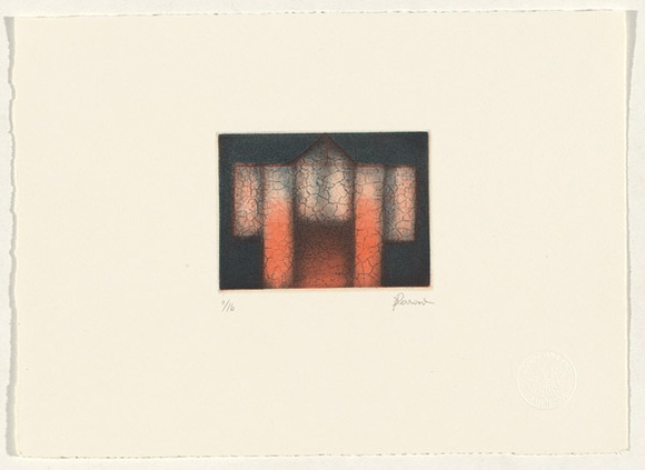 Artist: Perrow, Deborah. | Title: not titled [Kimono] | Date: 1988 | Technique: etching and aquatint, printed in colour, from two zinc plates