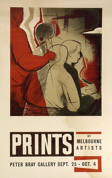 Artist: b'Dalgarno, David.' | Title: b'Prints by Melbourne artists, Peter Bray Gallery.' | Date: 1956 | Technique: b'lithograph, printed in colour, from three plates'