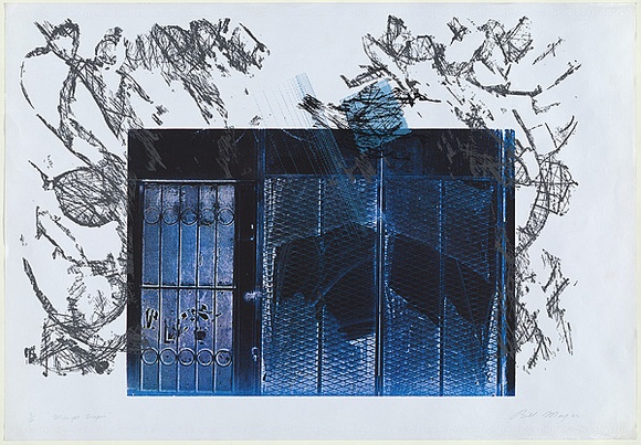 Artist: b'MEYER, Bill' | Title: b'Midnight drapes' | Date: 1979-81 | Technique: b'screenprint, printed in four colours, from six screens (indirect photo stencils)' | Copyright: b'\xc2\xa9 Bill Meyer'