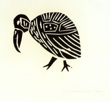 Artist: b'TUNGUTALUM, Bede' | Title: b'Bird' | Date: 1969 | Technique: b'woodcut, printed in black ink, from one block'