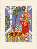 Artist: b'Irvine, Greg.' | Title: b'La dame au kimono.' | Date: 1990 | Technique: b'screenprint, printed in colour, from 16 stencils'