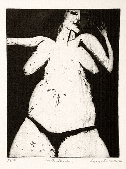 Artist: b'BALDESSIN, George' | Title: b'Go-go dancer.' | Date: 1966 | Technique: b'etching and aquatint, printed in black ink, from one plate'