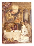 Artist: Conder, Charles. | Title: Beauty at dinner. | Date: 1895 | Technique: photo-lithograph, printed in colour