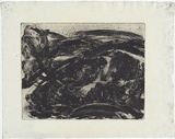 Artist: b'MADDOCK, Bea' | Title: b'Moor landscape' | Date: May 1961 | Technique: b'etching and aquatint, printed in black ink, from one plate'