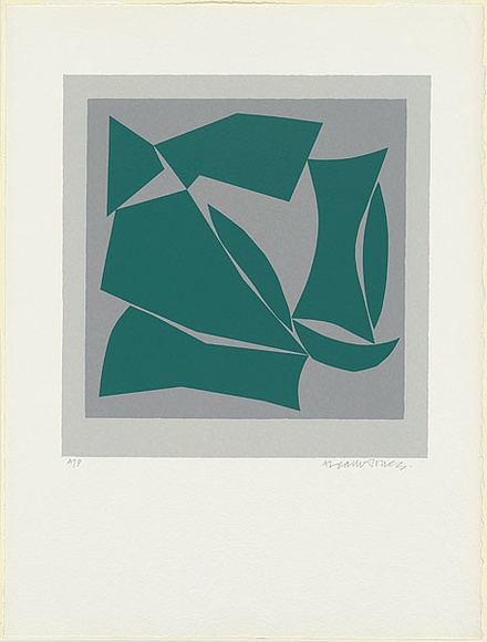 Artist: b'LEACH-JONES, Alun' | Title: b'Voyager 4, green' | Date: 1978 | Technique: b'screenprint, printed in colour, from multiple stencils' | Copyright: b'Courtesy of the artist'