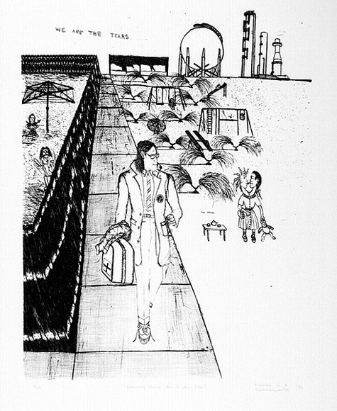 Artist: b'Nedelkopoulos, Nicholas.' | Title: b'Leaving home for a new life' | Date: 1978 | Technique: b'etching, printed in black ink, from one plate'