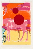 Title: b'No still eye deer [right pane]' | Date: 2000 | Technique: b'screenprint, printed in coloured ink, from multiple stencils; stencil, sprayed in coloured aerosol paint, from multiple stencils'