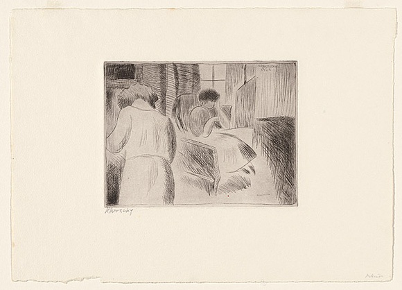 Artist: Brodzky, Horace. | Title: Artists' wife duo. | Date: 1925 | Technique: drypoint, printed in black ink, from one plate