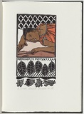 Artist: b'White, Robin.' | Title: b'Not titled (Florence is ill).' | Date: 1985 | Technique: b'woodcut, printed in black ink, from one block; hand-coloured'