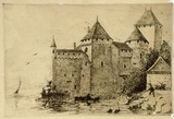 Artist: b'Bull, Norma C.' | Title: b'(Castle).' | Date: c.1940 | Technique: b'etching, printed in black ink, from one plate'