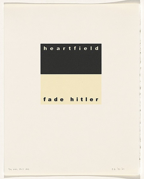 Artist: Burgess, Peter. | Title: heartfield: fade hitler. | Date: 2001 | Technique: computer generated inkjet prints, printed in colour, from digital file