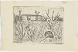 Artist: b'Rooney, Robert.' | Title: b'The hut, Gippsland' | Date: 1956 | Technique: b'soft-ground etching and aquatint, printed in warm black ink, from one plate' | Copyright: b'\xc2\xa9 the artist'