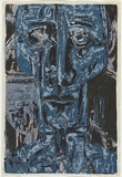 Artist: SELLBACH, Udo | Title: Head. | Date: c.1960 | Technique: screenprint, printed in colour, from four stencils