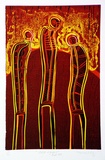 Artist: b'Meeks, Arone Raymond.' | Title: b'Bush figures, Blue Mountains' | Date: 1988 | Technique: b'linocut, printed in colour, from reduction block process'