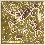 Artist: Palmer, Ethleen. | Title: Aboriginal motifs | Date: c.1955 | Technique: screenprint, printed in colour, from three stencils