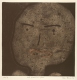 Artist: b'Bowen, Dean.' | Title: b'Self-portrait as a potato' | Date: 1991 | Technique: b'etching, printed in brown and black ink, from two plates'