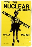Artist: Speirs, Andrew. | Title: Stop the Nuclear industries. No more Harrisburgs. Rally March ... City Square | Date: 1980 | Technique: screenprint, printed in colour, from multiple stencils