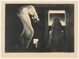 Artist: b'AMOR, Rick' | Title: b'Across history' | Date: 2001, October | Technique: b'lithograph, printed in black ink  from one stone' | Copyright: b'Image reproduced courtesy the artist and Niagara Galleries, Melbourne'