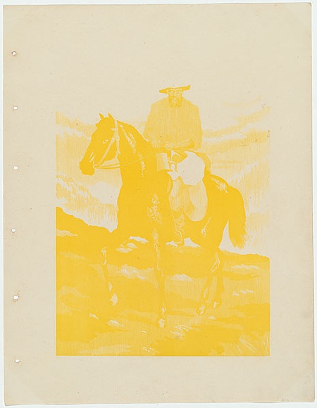 Artist: b'Calvert, Samuel.' | Title: b'The prospector.' | Date: 1883 | Technique: b'wood-engraving, printed in yellow ink, from one block'