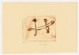 Artist: NAPANGATI, Nanyuma | Title: not titled [animal] | Date: 2004 | Technique: drypoint etching, printed in brown ink, from one perspex plate