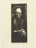 Artist: b'EWINS, Rod' | Title: b'Paranoia; a portrait.' | Date: 1966 | Technique: b'woodcut'