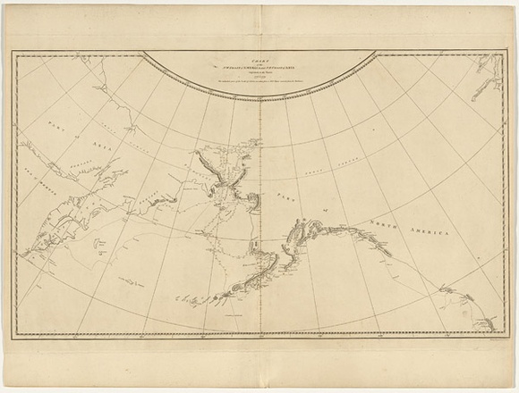 Title: Chart of the north west coast of America and the north east coast of Asia explored in the years 1778 and 1779 | Date: 1784 | Technique: engraving, printed in black ink, from one plate